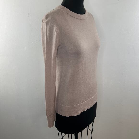 CLUB MONACO Wool Sweater Beige Long Sleeve Crewneck Knit Pullover Size XS - Picture 4 of 11